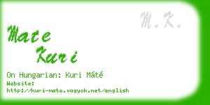 mate kuri business card